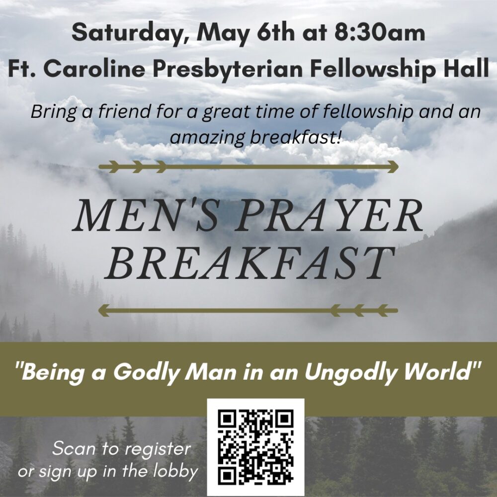 Men’s Prayer Breakfast on May 6th