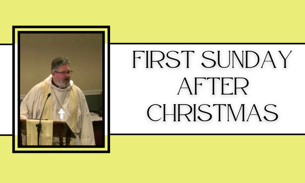 First Sunday after Christmas – Fr. Scott Looker